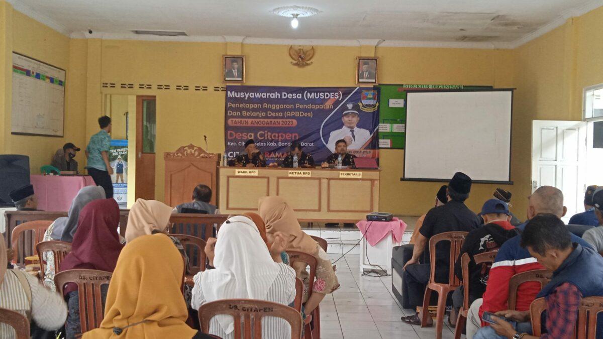 Pemdes Citapen Punya Anggaran Rp2,8 Miliar, Fokus Bangun Infrastruktur